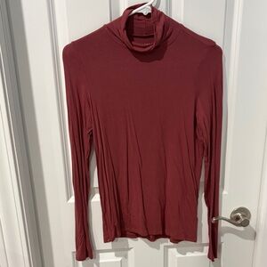American Eagle Outfitters Burgundy Long Sleeve Top